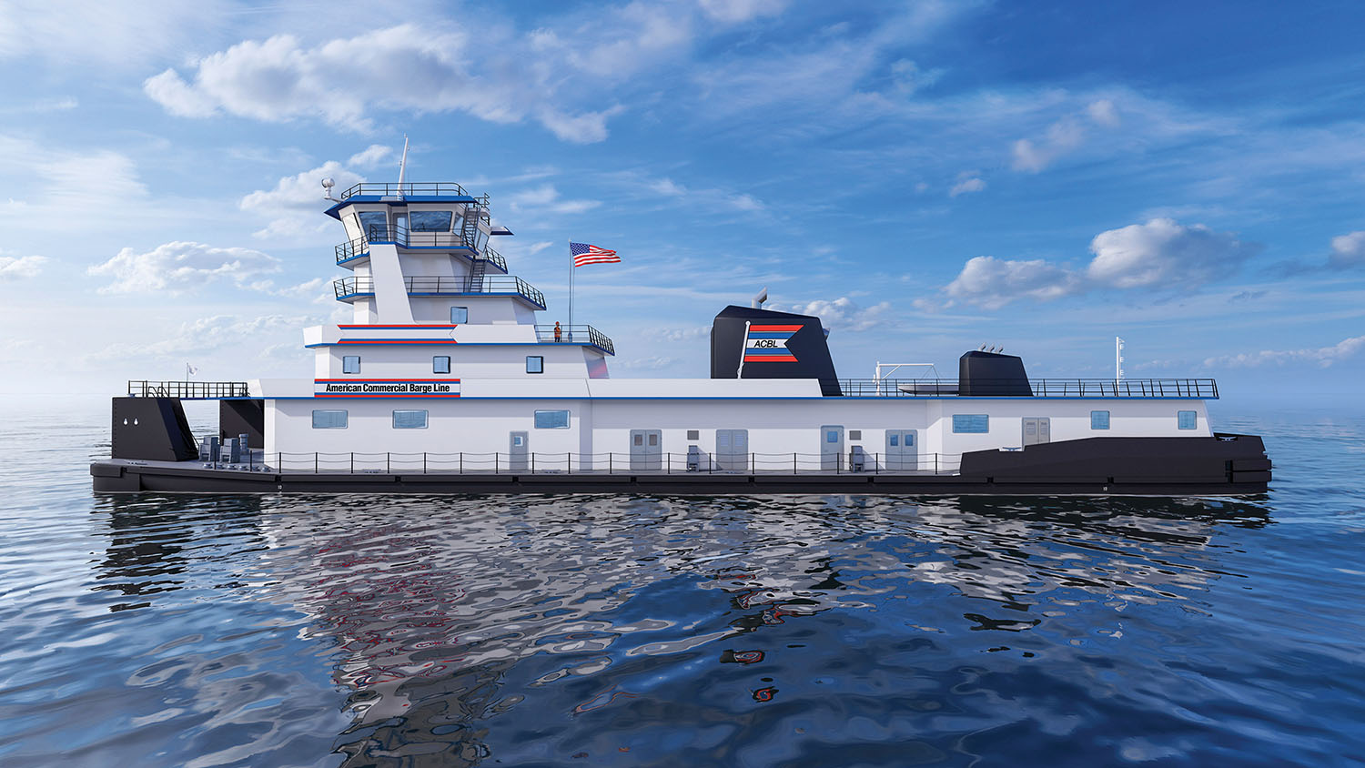 Rendering of new 11,000 hp. towboat to be built for ACBL by C&C Marine & Repair.
