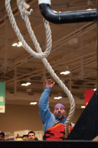 Joe Wilson, a tankerman with Barge Transfer Services, came in second place at the Maritime Throwdown final, held at IMX May 29 in Nashville, Tenn.