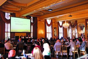 A view of the crowd gathered for this year’s Inland River Seminar, held at the Missouri Athletic Club.