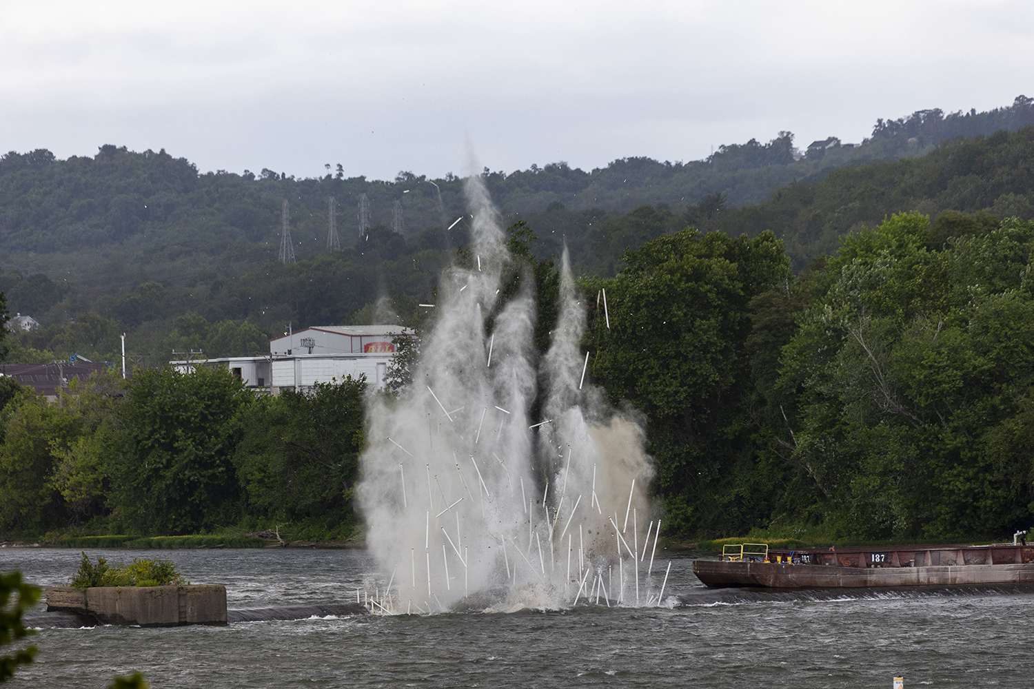 A blast from the past: Pittsburgh District completes first demolition on historic Monongahela River dam