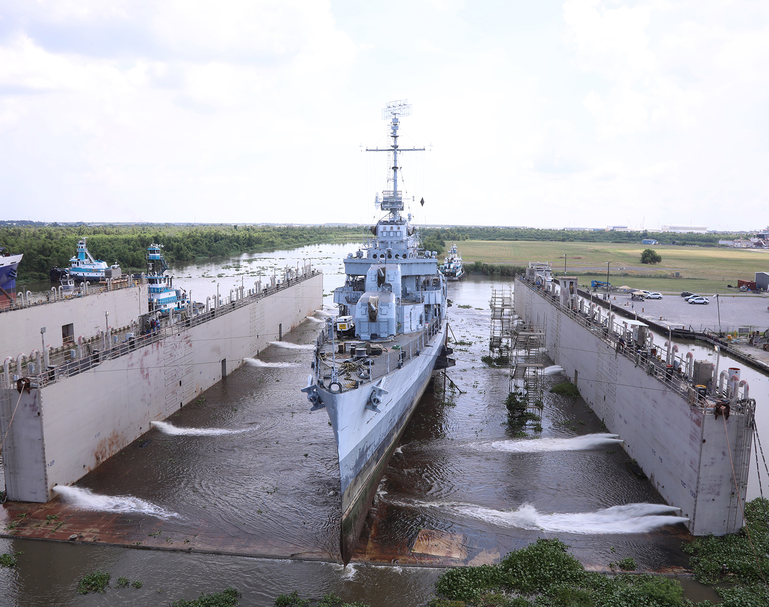 USS Kidd Refurbished At Thoma-Sea