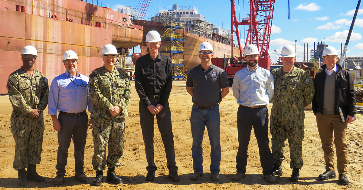 Department Of Defense Officials Visit Gulf Coast Shipyards